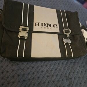 Harley-Davidson Black and Cream Messenger Bag